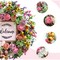 Welcome Blooms: 18" Colorful Berries & Flowers Wreath for Front Door